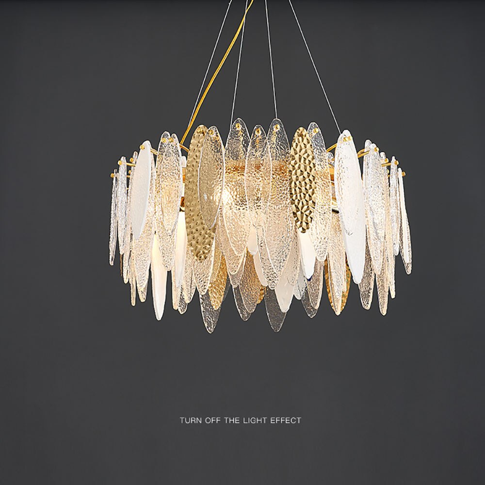 Lustre moderne avec lames en verre luxury Valentina - vue 32 sur 34