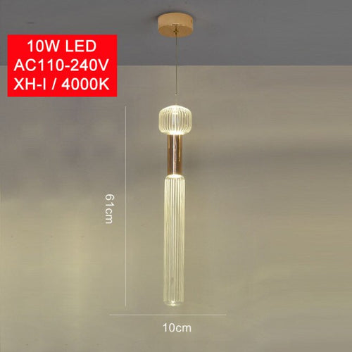 Suspension moderne LED avec différentes formes en verre Florina