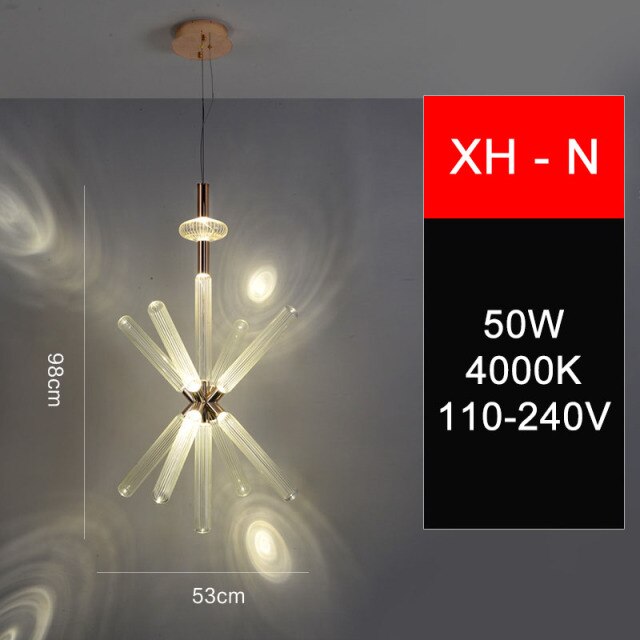 Suspension moderne LED avec différentes formes en verre Florina - vue 22 sur 34