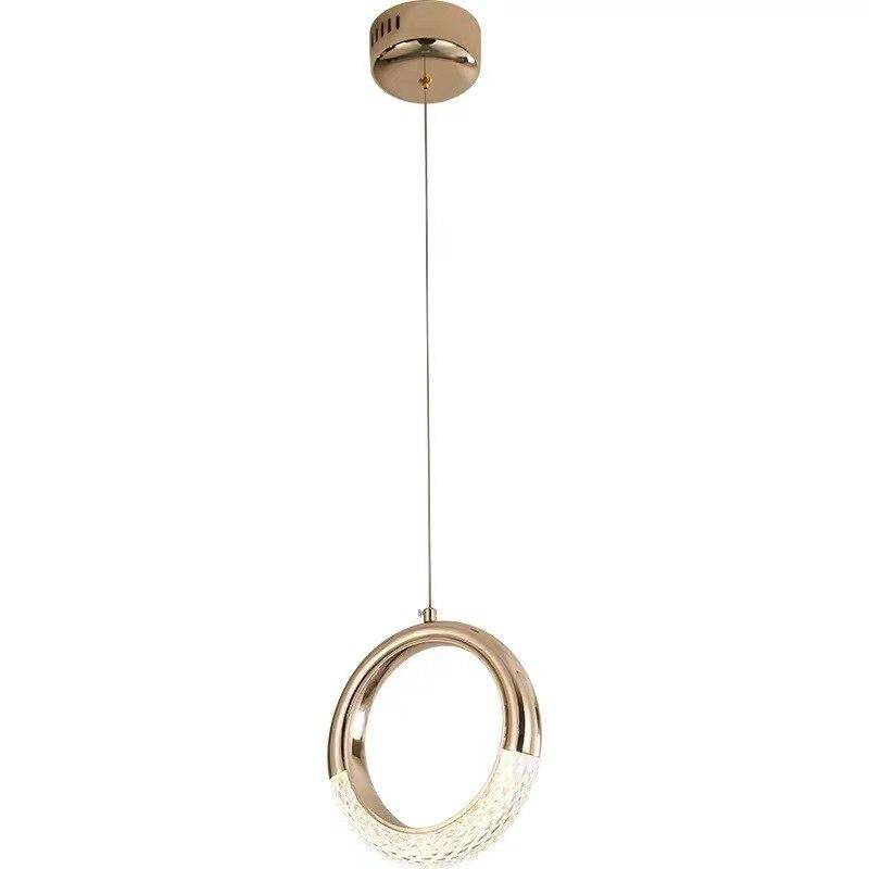 Suspension design Led avec anneau doré style Ring Light - vue 4 sur 3