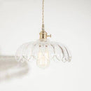 Coloured glass pendant light vintage Japanese flower style