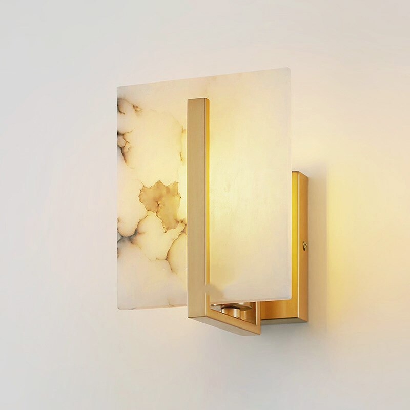 Applique murale design effet marbre et métal doré Lucas - vue 4 sur 4