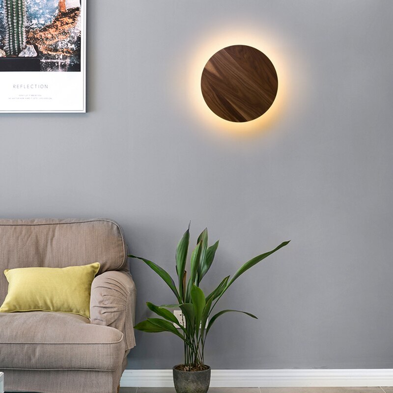 Applique murale moderne ronde en bois nordic Globe - vue 5 sur 8
