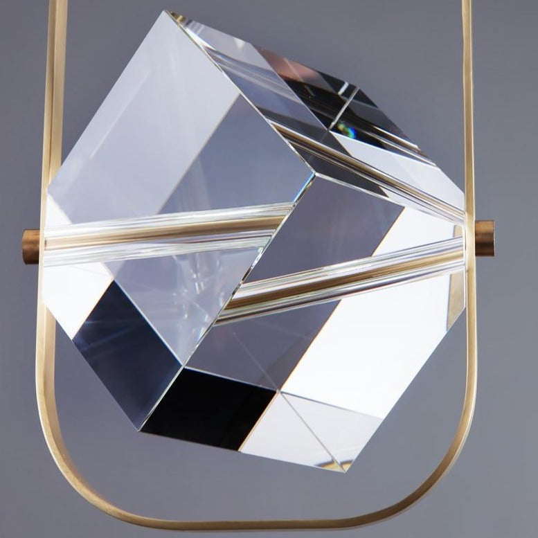 Plafonnier moderne LED avec cristal carré Sollya - vue 8 sur 8