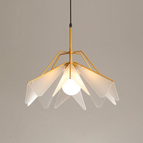 Suspension moderne LED abat-jour avec pétales triangulaires Andrea