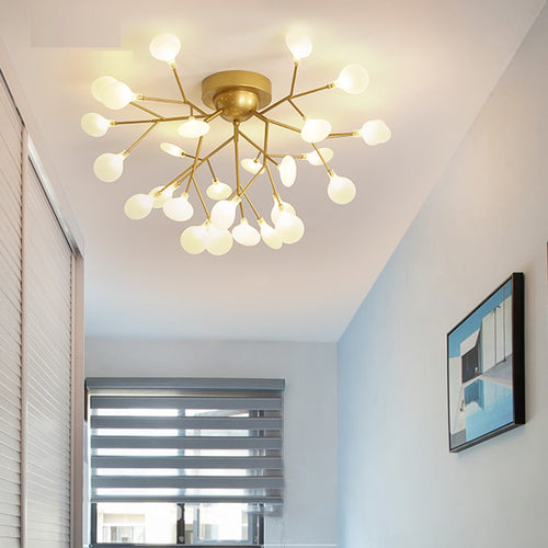 Lustre moderne LED en forme de branche lumineuse Shanna