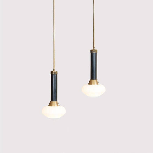 Suspension design à LED en métal dorée et verre Loft