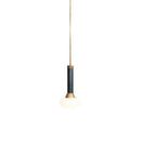 Suspension design à LED en métal dorée et verre Loft