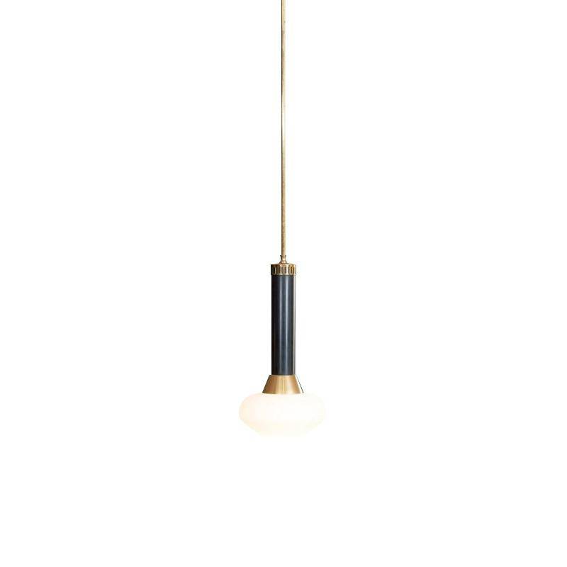 Suspension design à LED en métal dorée et verre Loft - vue 8 sur 7