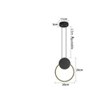 Oryna minimalist geometric LED pendant light