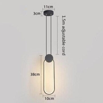 Oryna minimalist geometric LED pendant light - vue 20 sur 19