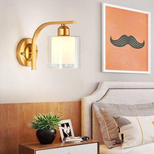 Applique murale design à LED métal avec abat-jour en verre soufflé Loft - vue 5 sur 18