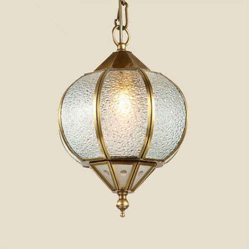 Suspension rétro LED en métal et verre de cristal Lighty