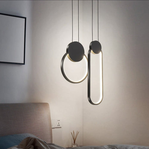 Oryna minimalist geometric LED pendant light - vue 7 sur 19