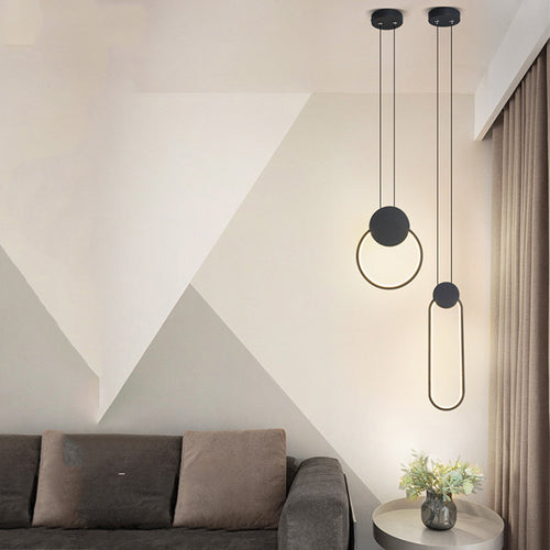 Oryna minimalist geometric LED pendant light - vue 8 sur 19