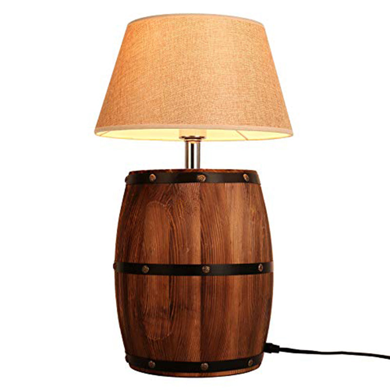 Lampe de chevet vintage en forme de tonneau Rope