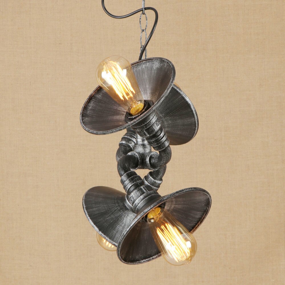 Suspension vintage LED tuyaux noués réglables Liveria - vue 4 sur 5