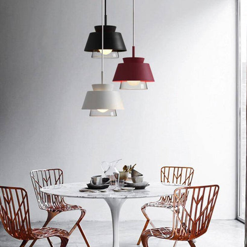 Suspension design à LED avec abat-jour en métal coloré Fly