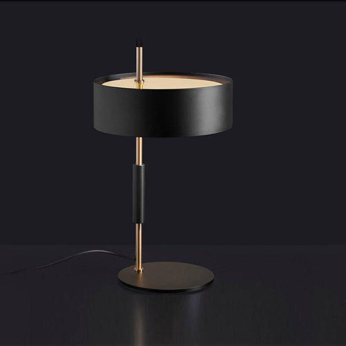 Lampe à poser design à LED en métal doré et finitions noires Loft - vue 3 sur 5