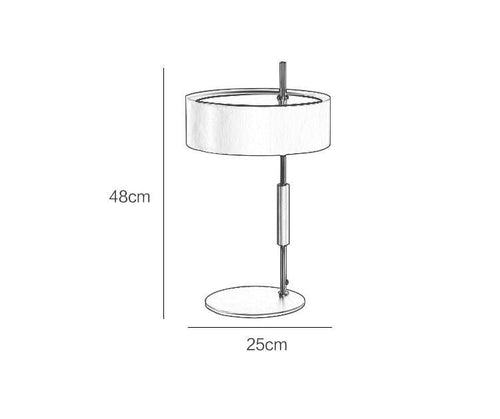 Lampe à poser design à LED en métal doré et finitions noires Loft - vue 4 sur 5