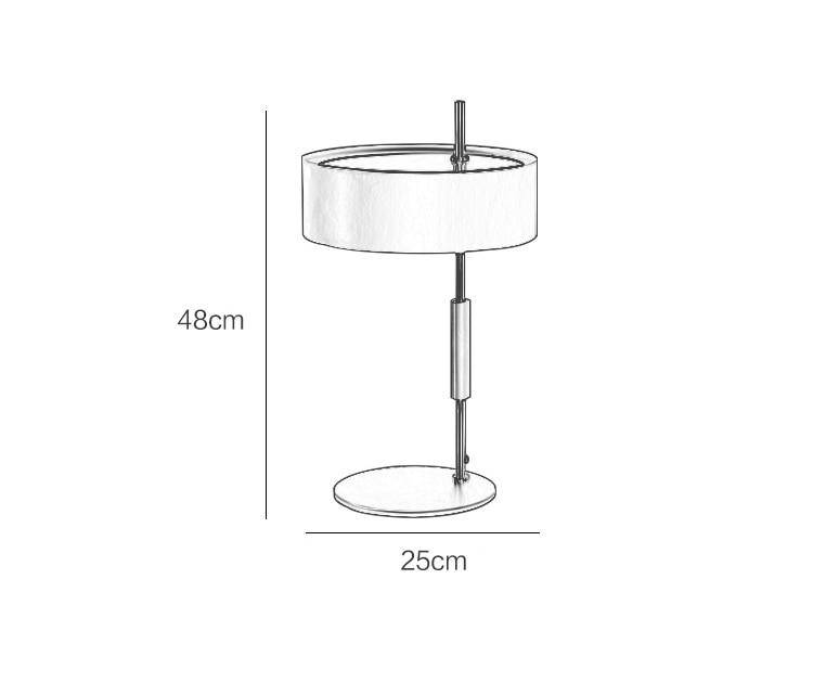 Lampe à poser design à LED en métal doré et finitions noires Loft - vue 4 sur 5