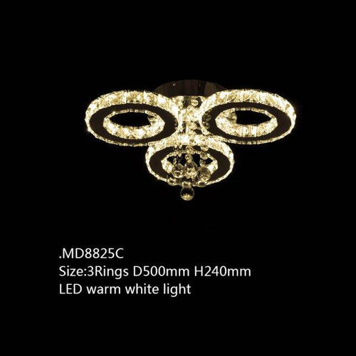 Lustre en cristal de verre à LED Luxe - vue 6 sur 11