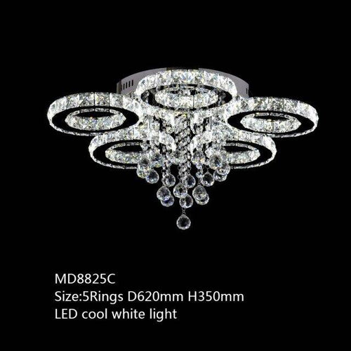 Lustre en cristal de verre à LED Luxe - vue 8 sur 11