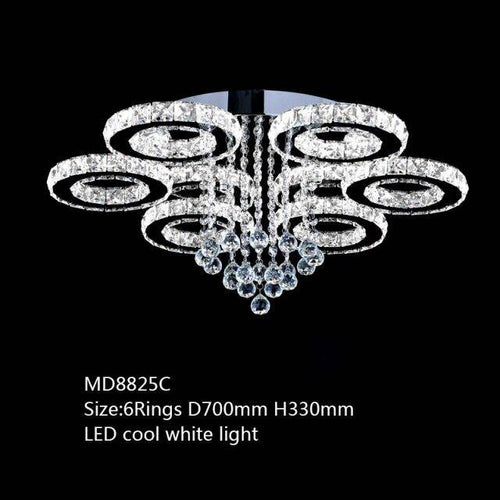 Lustre en cristal de verre à LED Luxe - vue 10 sur 11