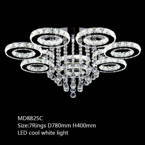 Lustre en cristal de verre à LED Luxe - vue 12 sur 11