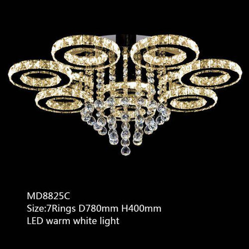 Lustre en cristal de verre à LED Luxe - vue 11 sur 11