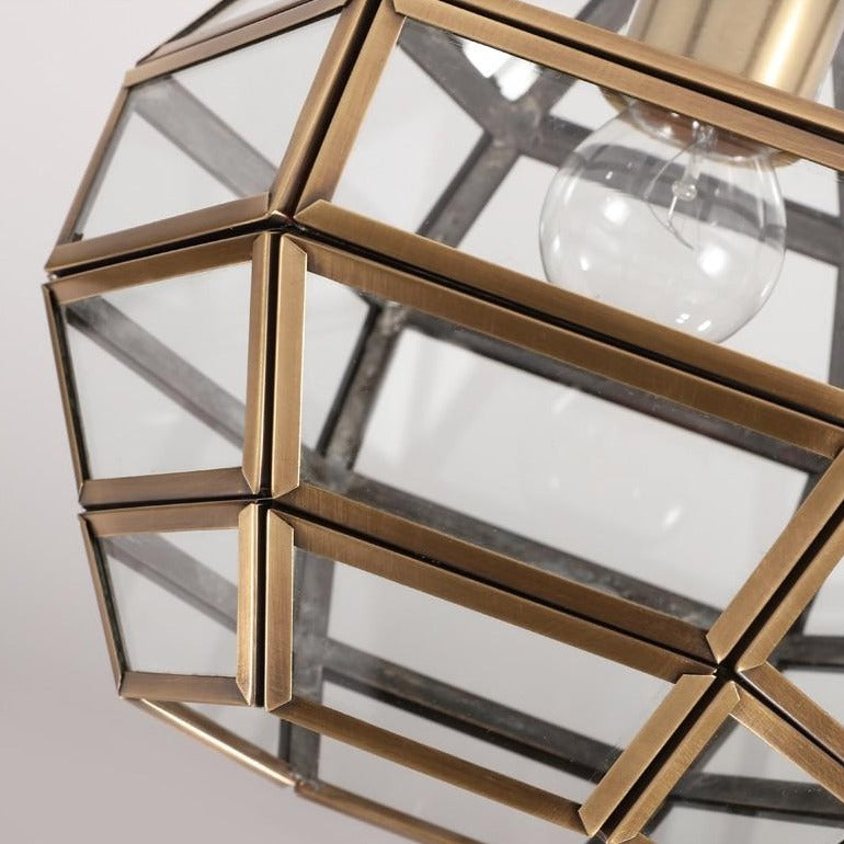 Plafonnier moderne en cuivre et verre Loxia - vue 6 sur 7