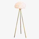 Lampadaire design LED avec abat-jour à plumes style Romance