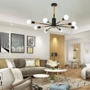 Lustre scandinave en bois et métal en forme de molécule Mencya