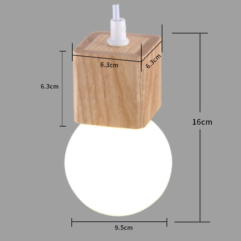Suspension en bois cubique Wood - vue 7 sur 6