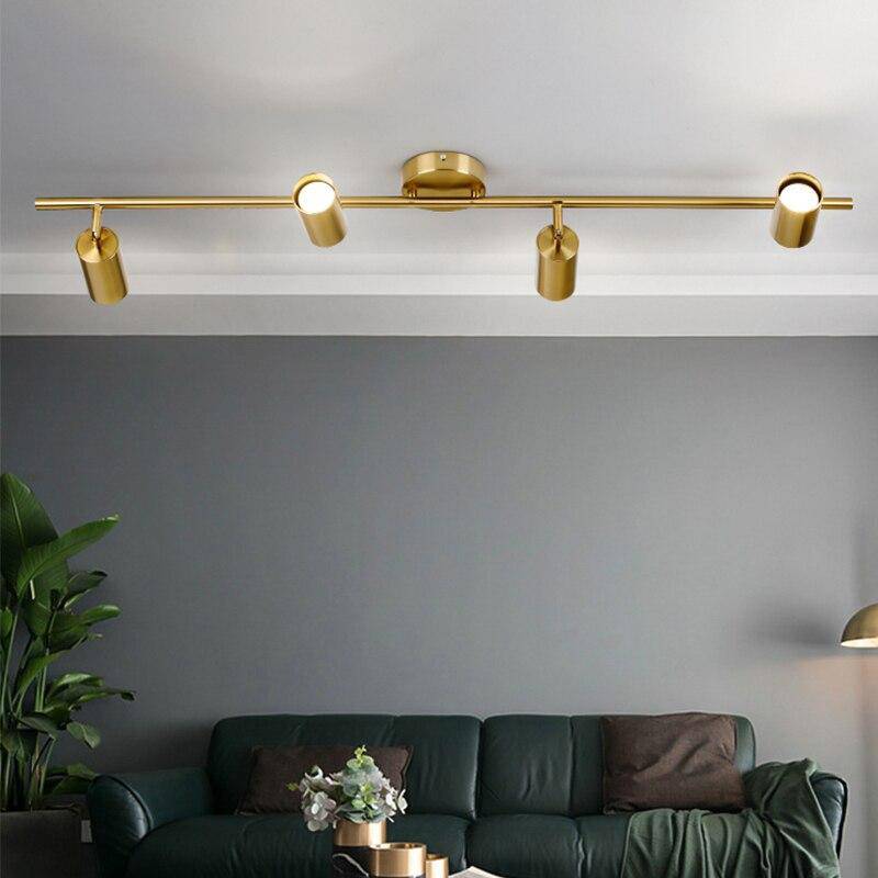 Spot design à LED en métal doré style Hallway
