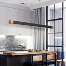 Suspension design à LED allongé en métal noir Light