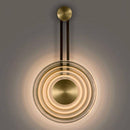 Gold minimalist disc LED wall light