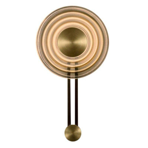 Gold minimalist disc LED wall light - vue 5 sur 5