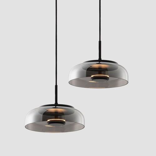 Suspension design ronde en verre LED Glass