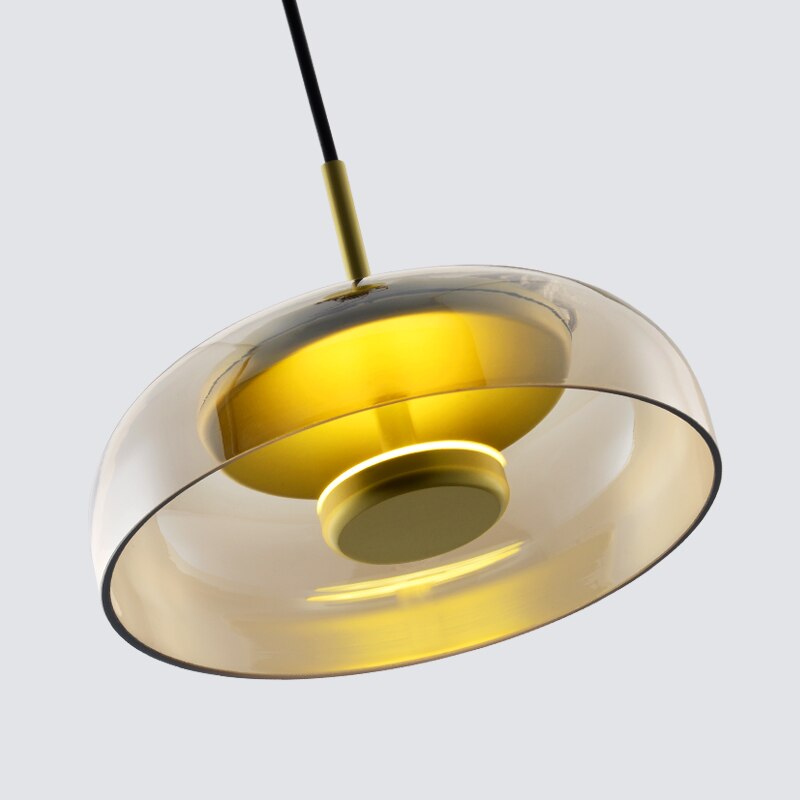 Suspension design ronde en verre LED Glass - vue 4 sur 5