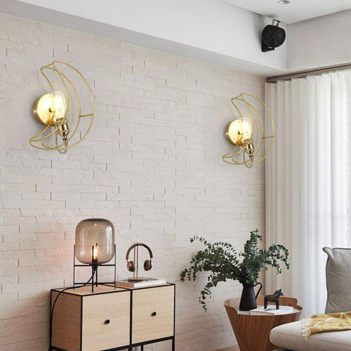 Applique murale design LED en métal doré style Galaxie