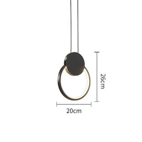 Suspension design LED aux formes géométriques en métal Luxury