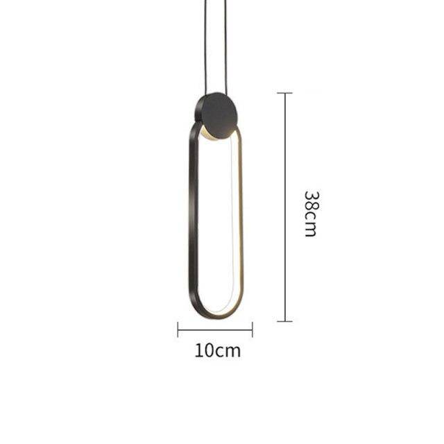 Suspension design LED aux formes géométriques en métal Luxury - vue 8 sur 8