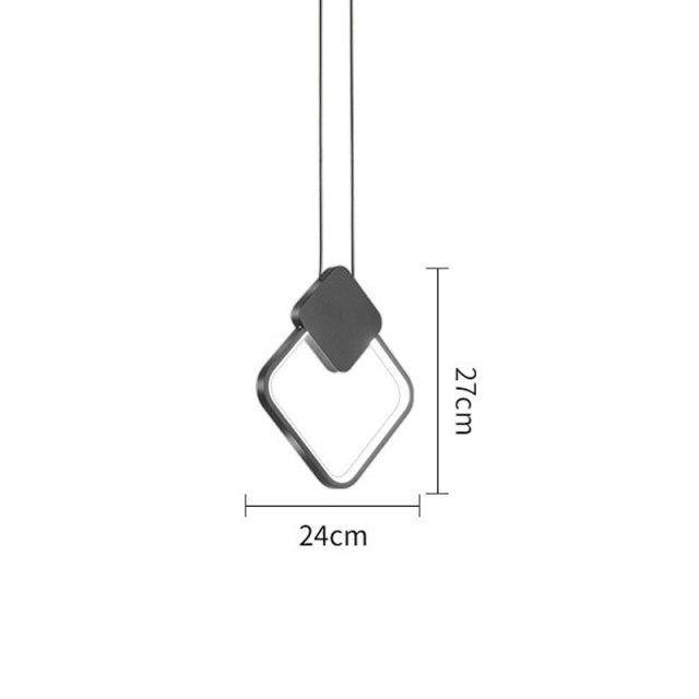 Suspension design LED aux formes géométriques en métal Luxury - vue 9 sur 8