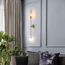 Applique murale design à LED dorée avec tige doré et verre Nordic