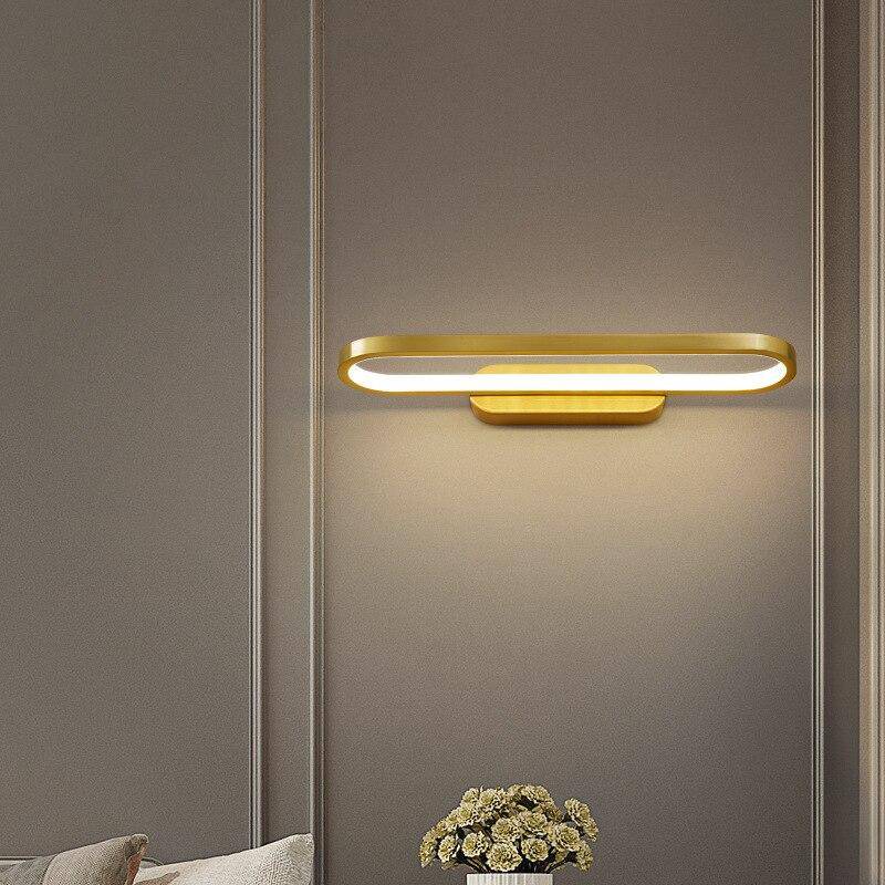 Applique murale design à LED aux formes arrondies dorées