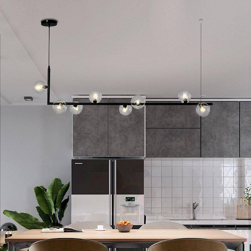 Suspension design LED allongée en métal Kitchen - vue 5 sur 10