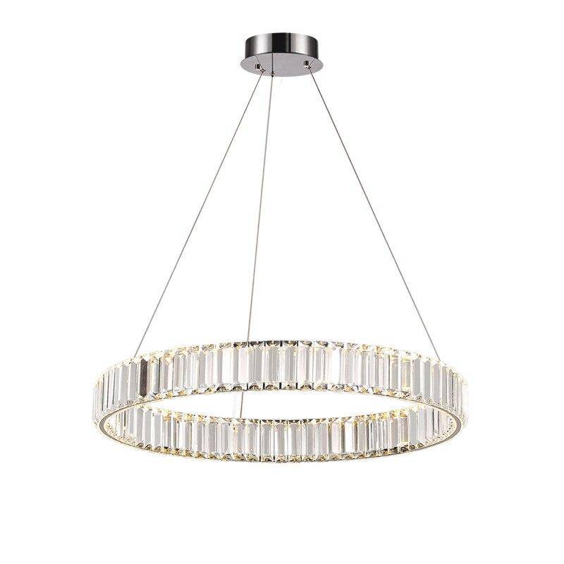 Suspension design dorée LED avec anneau en verre Luxury