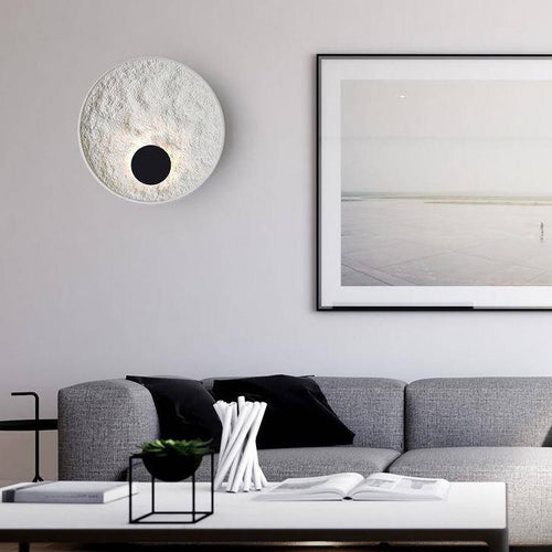 Applique murale design LED disque blanc minimaliste