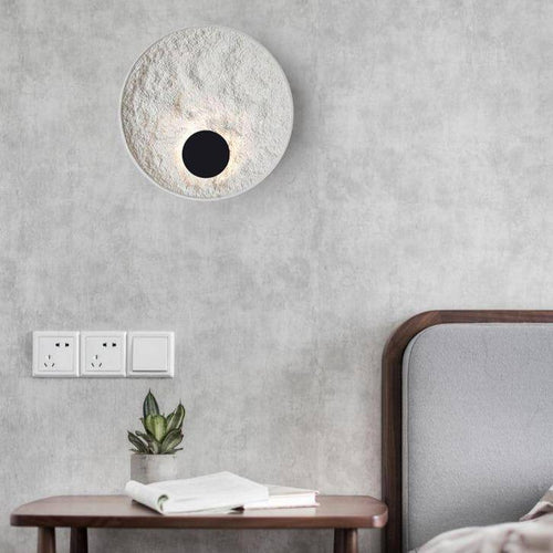 Applique murale design LED disque blanc minimaliste